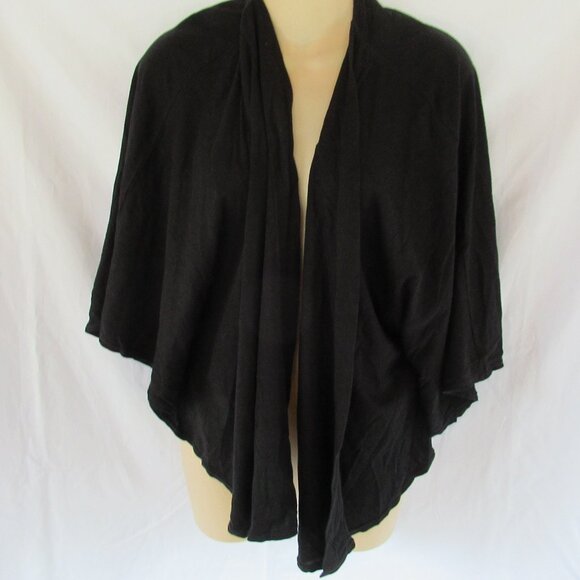 Barbara Lesser cardi swing flowy Medium black butterfly sleeves - Picture 2 of 6